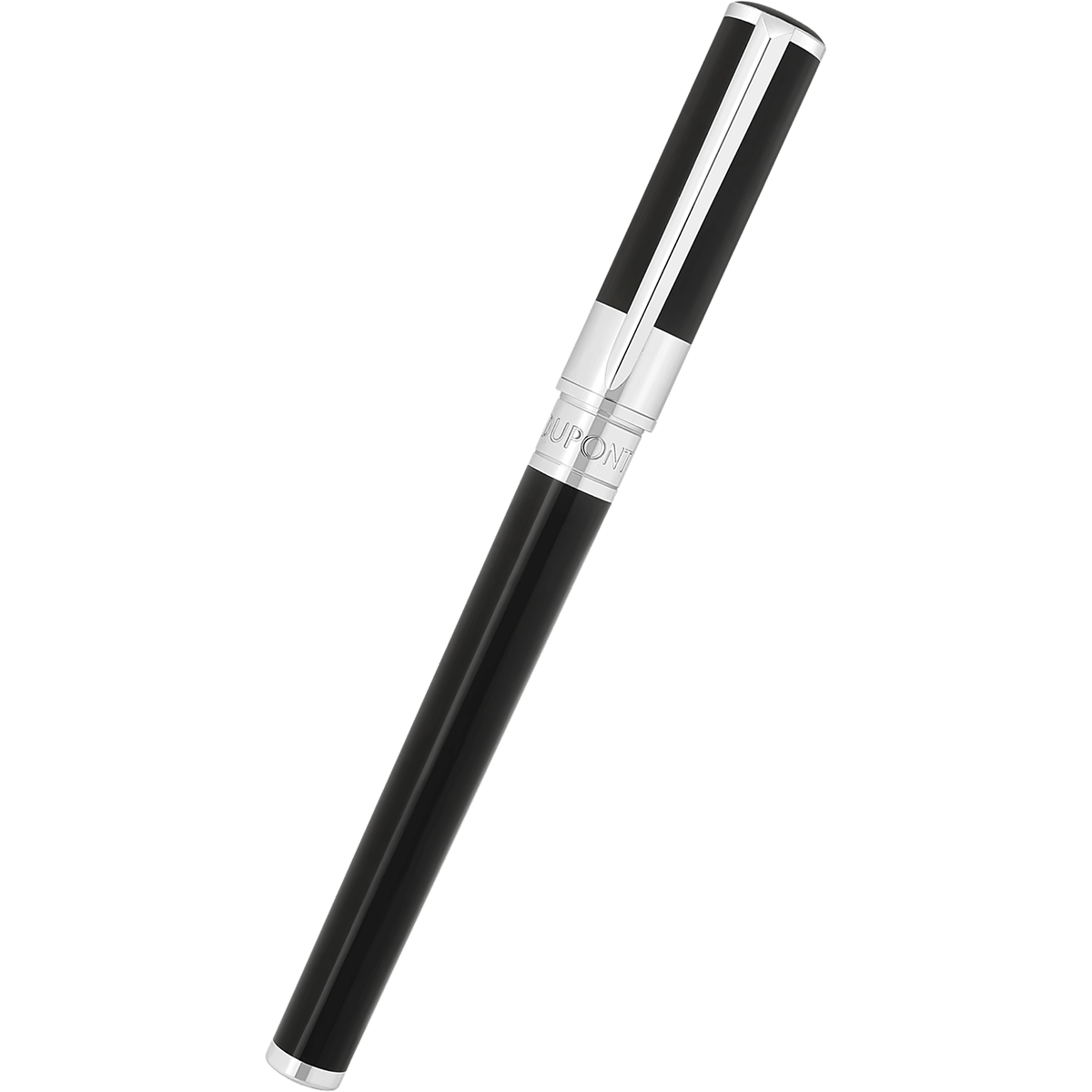 S T Dupont D - Initial Rollerball Pen - Black - Chrome Trim - Pen Boutique Ltd