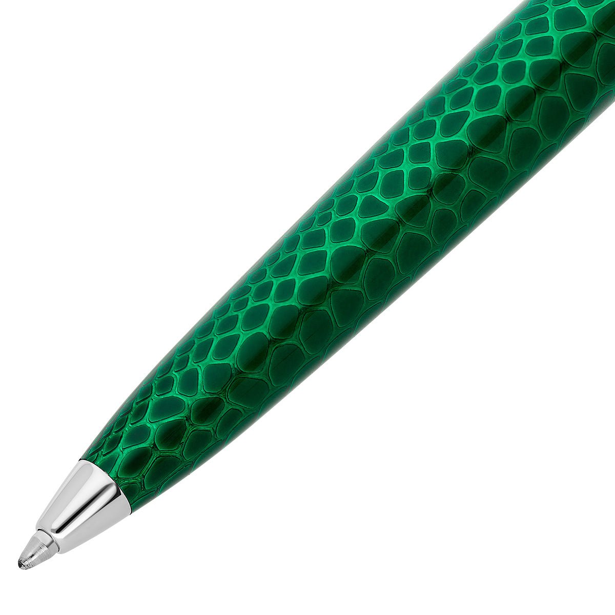 S T Dupont Line D Ballpoint Pen - Wild Eternity - Green Snake Skin (Large) - Pen Boutique Ltd