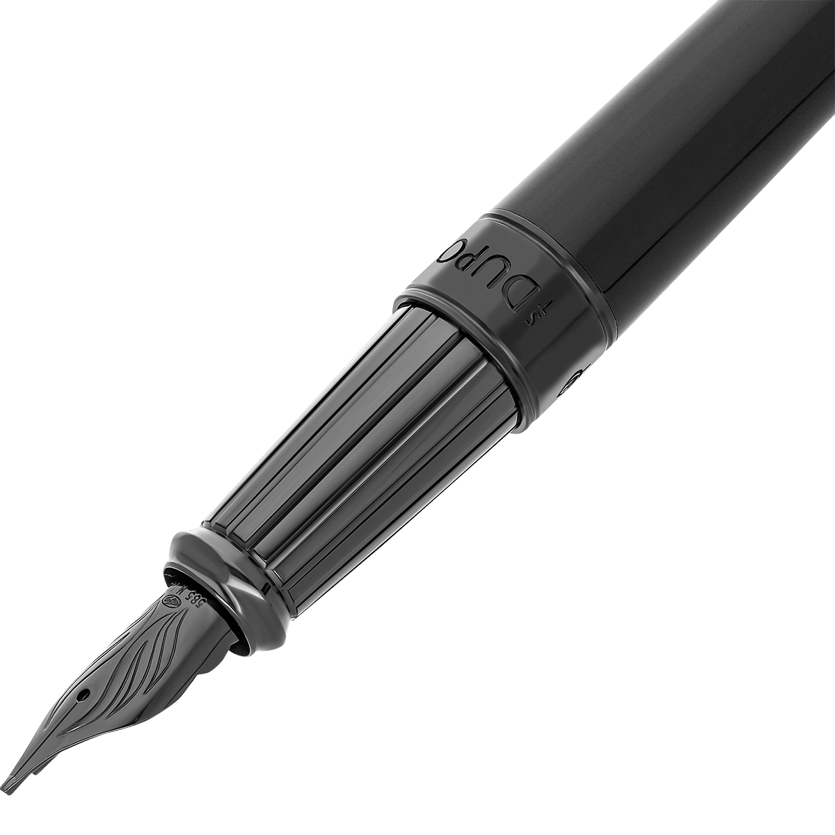 S T Dupont Line D Fountain Pen - Eternity - Silky Black (Large) - Pen Boutique Ltd