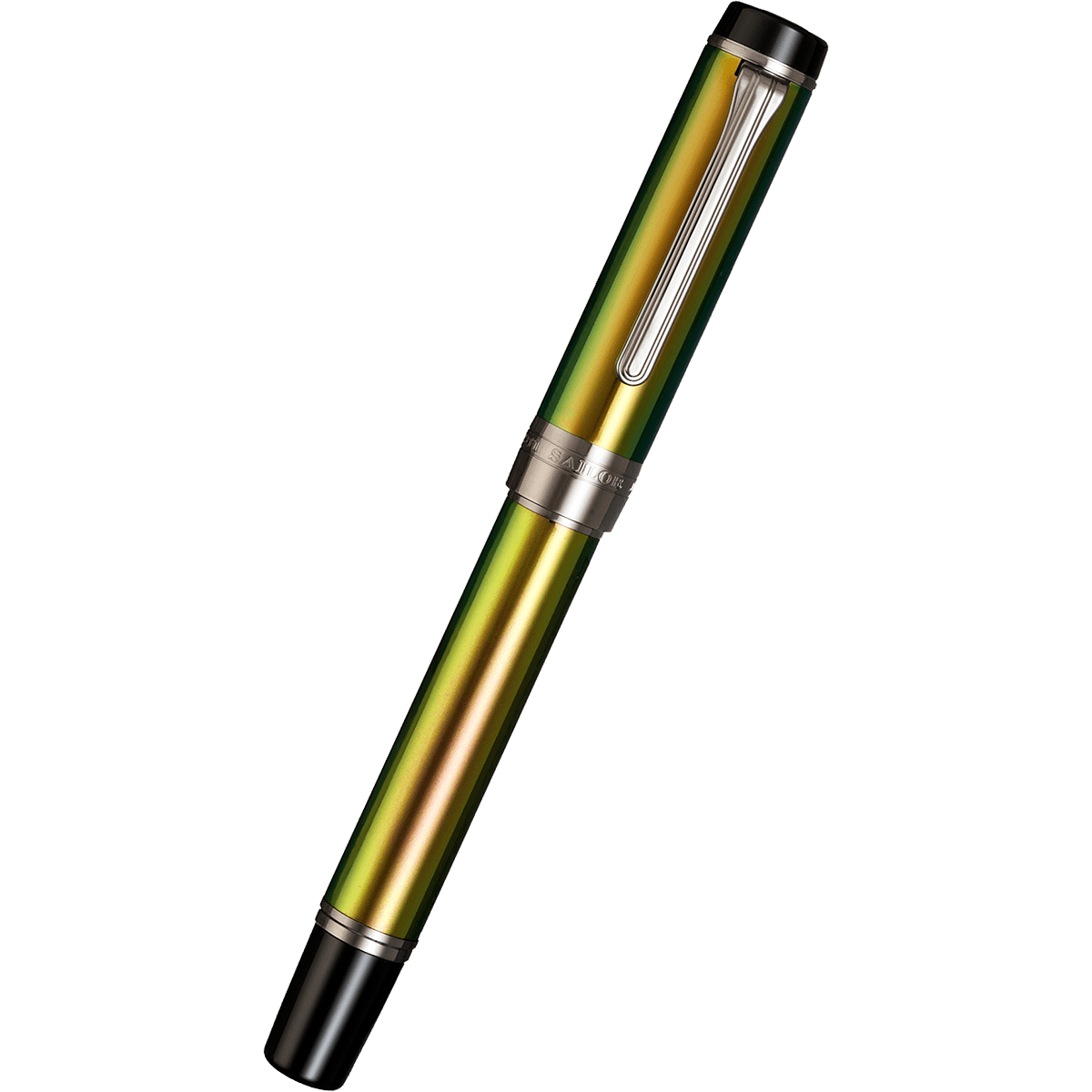 Sailor Cylint Fountain Pen - Golden Yellow Green Scarab - Black Ion - Pen Boutique Ltd