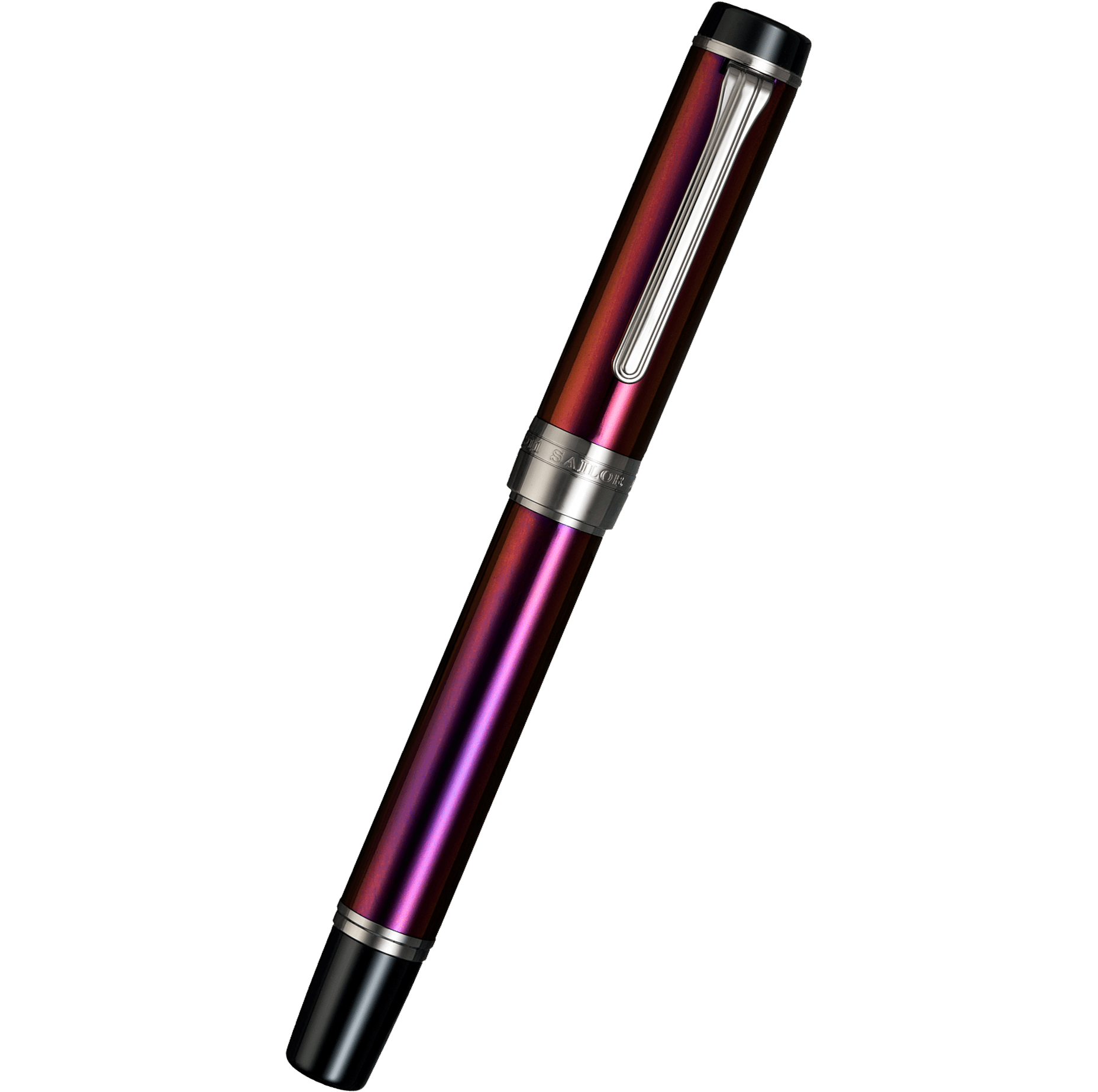 Sailor Cylint Fountain Pen - Red Lantana - Black Ion Trim - Pen Boutique Ltd
