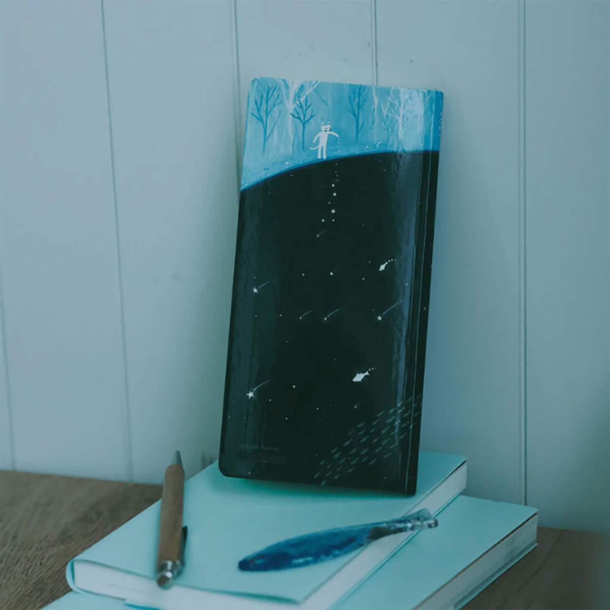 Hobonichi 2027 Light Hardcover Book - Hiroko Kubota: Meteor Shower in the Light Blue Forest - Tall & Slim (Weeks - January Start) - Pen Boutique Ltd
