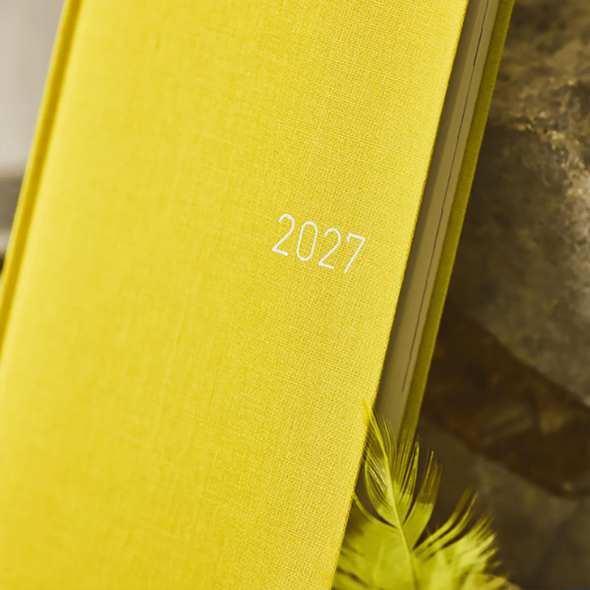 Hobonichi 2027 Light Hardcover Book - Colors: Canaria Yellow - Tall & Slim (Weeks - January Start) - Pen Boutique Ltd
