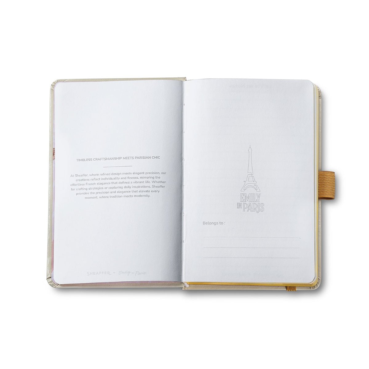Sheaffer 100 x Emily in Paris Ballpoint Pen - Champagne Gold + Hardbound Small Notebook (Gift Set) - Pen Boutique Ltd