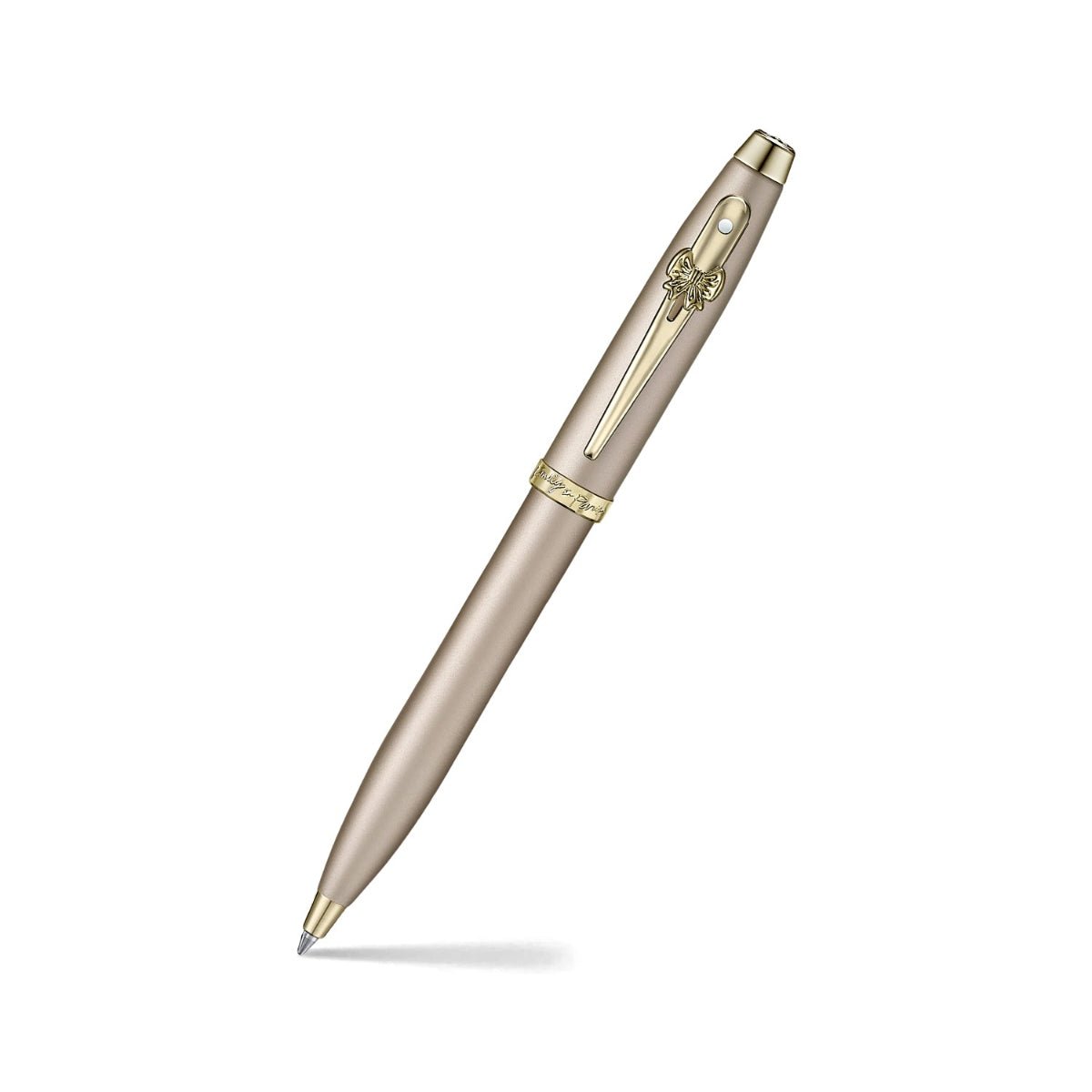 Sheaffer 100 x Emily in Paris Ballpoint Pen - Champagne Gold + Hardbound Small Notebook (Gift Set) - Pen Boutique Ltd