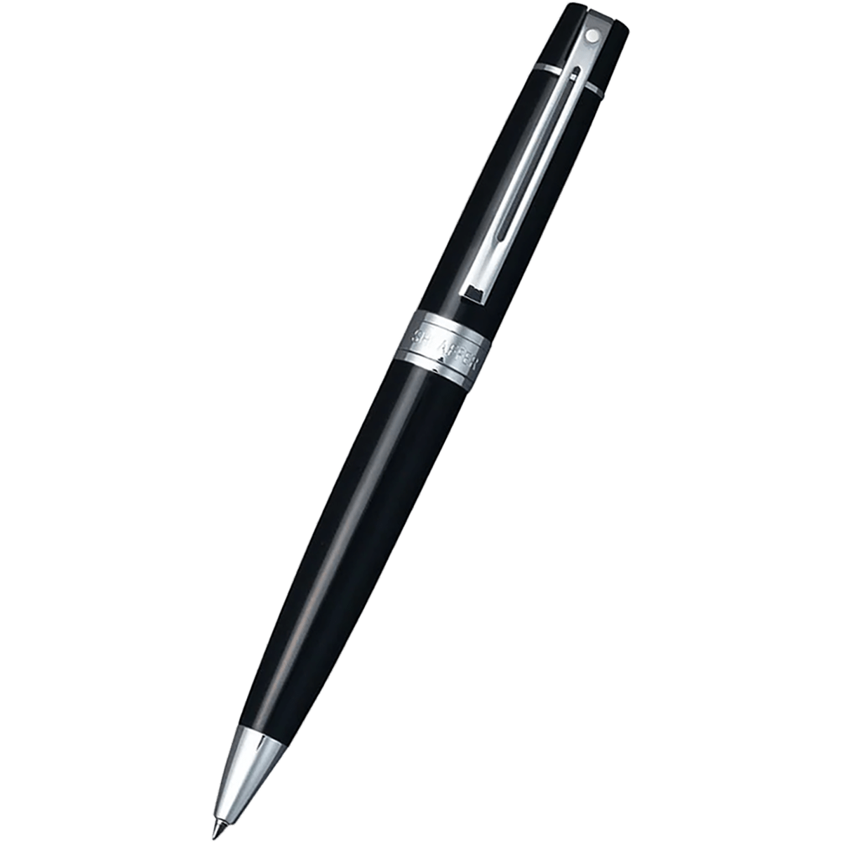Sheaffer 300 Ballpoint Pen - 9312 Glossy Black - Chrome Trim - Pen Boutique Ltd