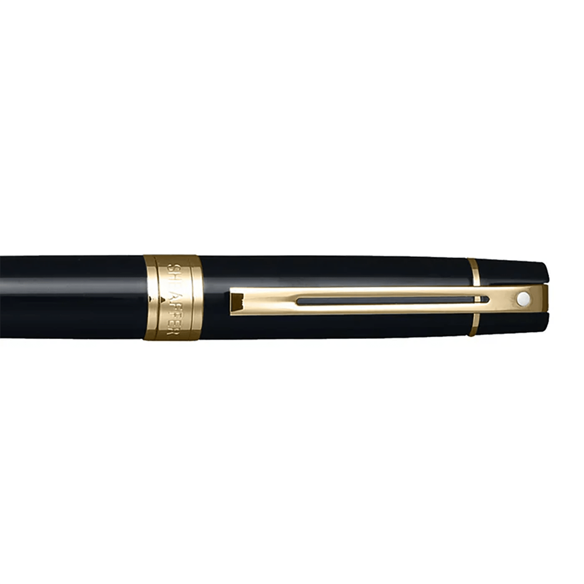 Sheaffer 300 Ballpoint Pen - 9325 Glossy Black - Gold Trim - Pen Boutique Ltd