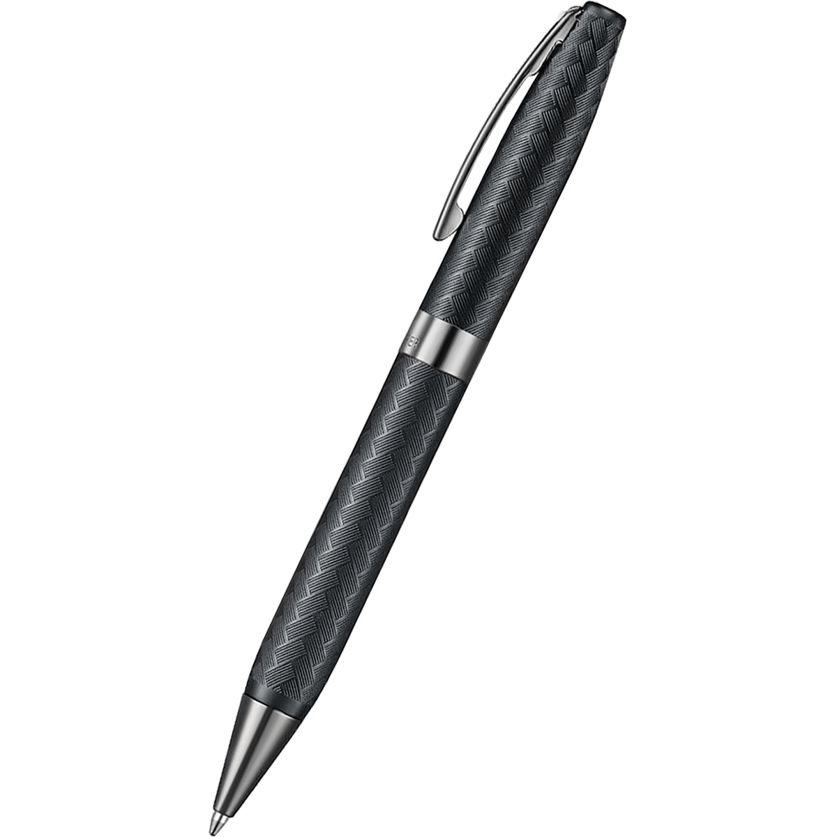 Sheaffer Legacy Ballpoint Pen - Chevron Matte Black - PVD Gunmetal Trim - Pen Boutique Ltd