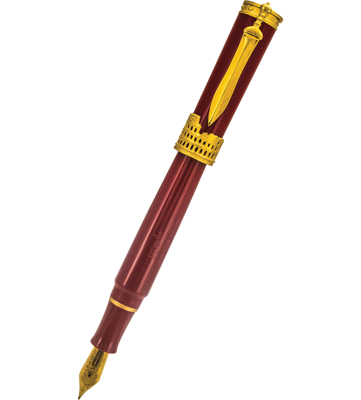 Stipula Gladiator Fountain Pen - Red-Pen Boutique Ltd