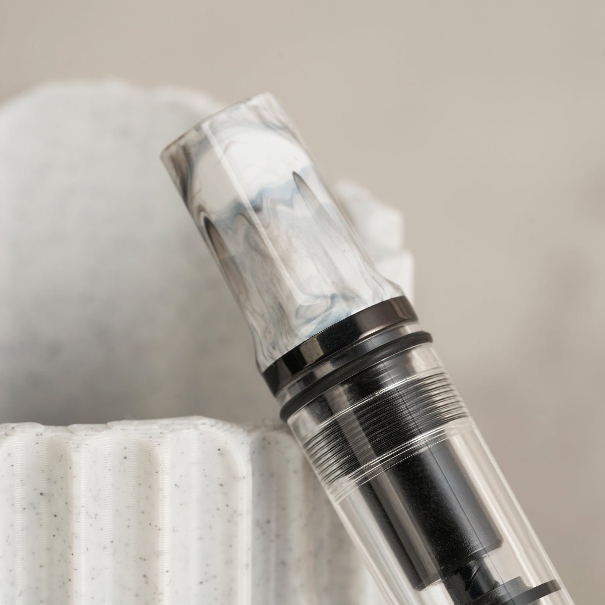 TWSBI Eco Fountain Pen - Carrara - Onyx Trim ( Special Edition) - Pen Boutique Ltd