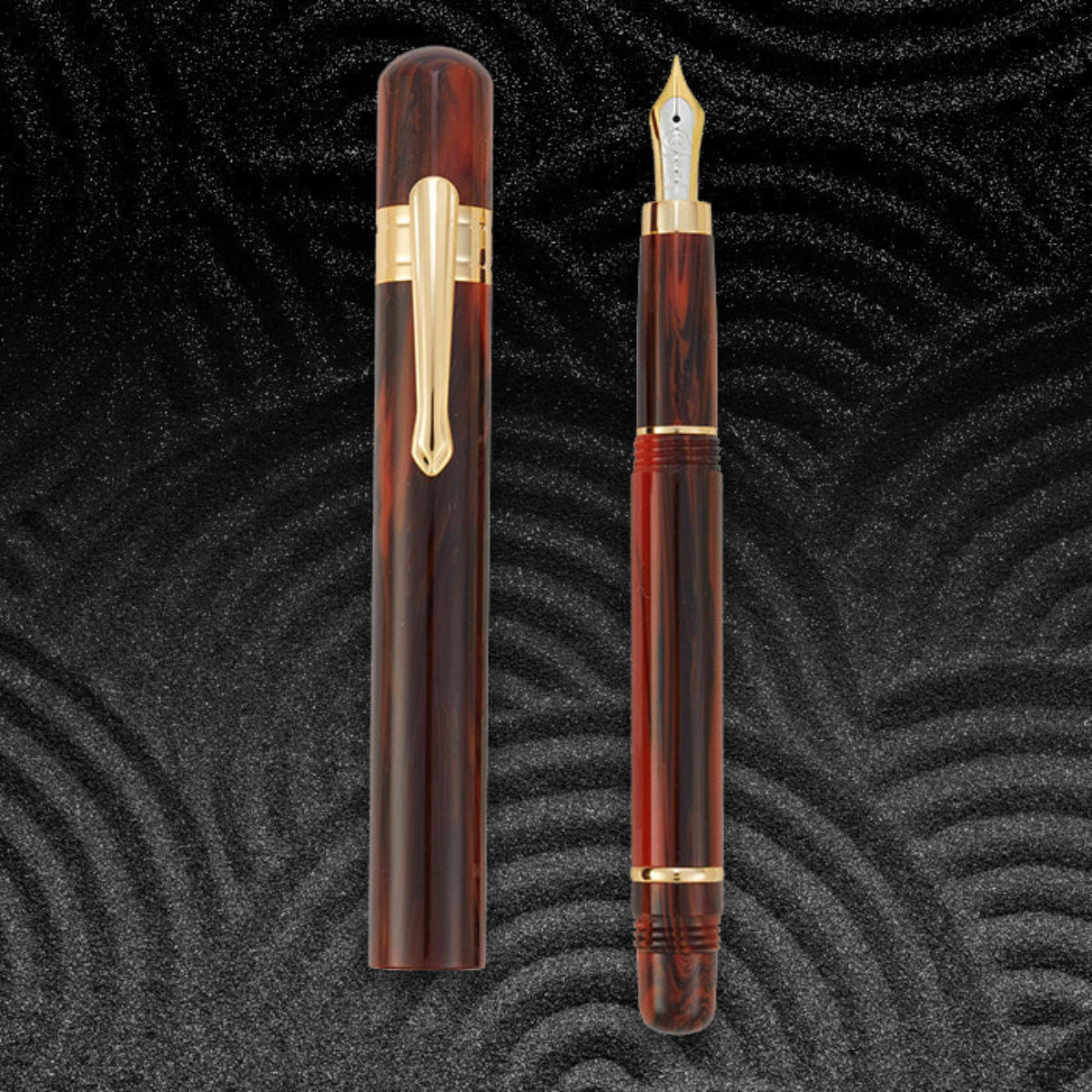 Taccia Covenant SE Fountain Pen - Persimmon Winds - Stainless Steel Nib - Pen Boutique Ltd
