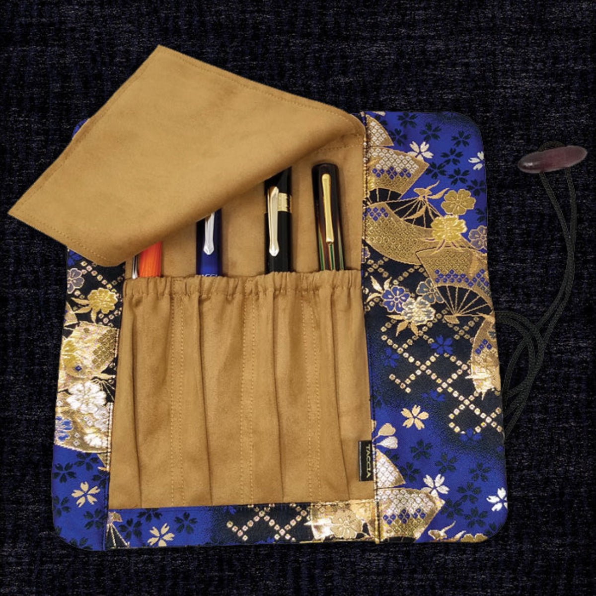 Taccia Kimono Pen Roll - Midnight Sakura - 4 Slot - Small - Pen Boutique Ltd