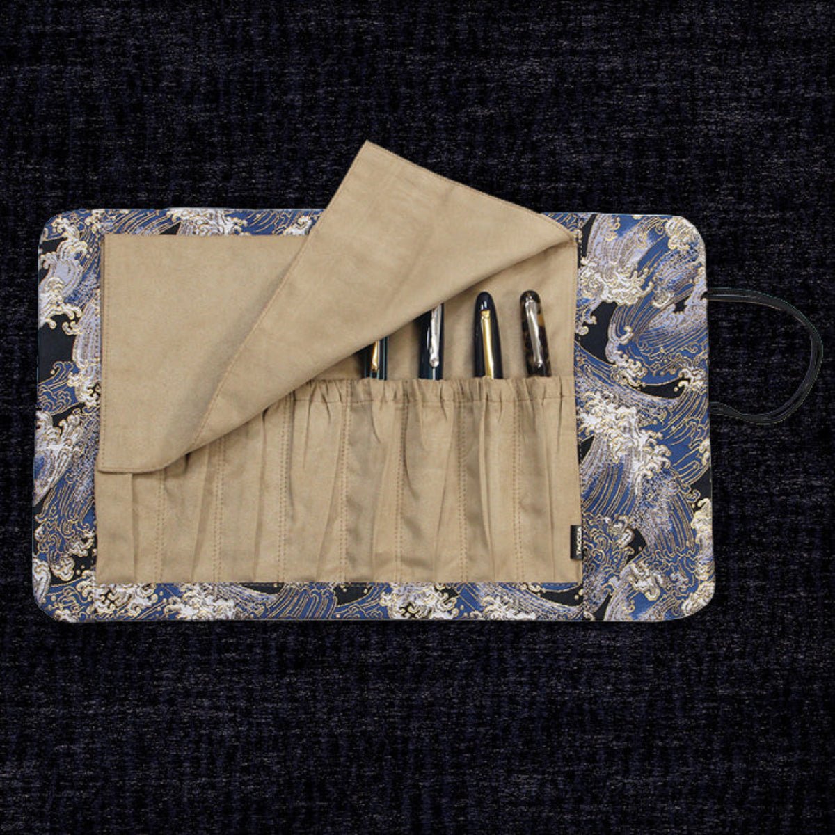 Taccia Kimono Pen Roll - Wave - 8 Slot - Large - Pen Boutique Ltd