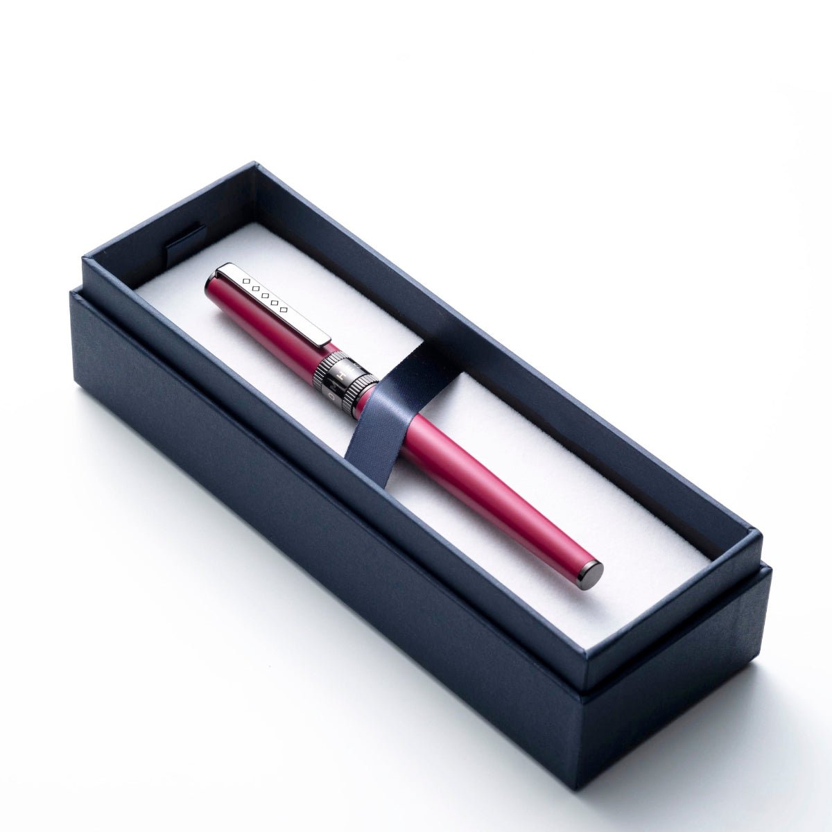 Tom Hessin Rebel "Jewellers Rouge" Rollerball Pen – Gunmetal Trim - Pen Boutique Ltd