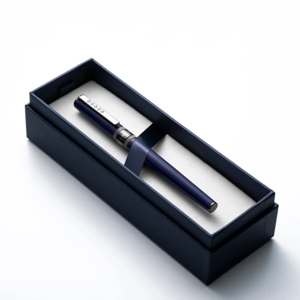 Tom Hessin Rebel "Oxford Blue" Rollerball Pen – Gunmetal Trim - Pen Boutique Ltd