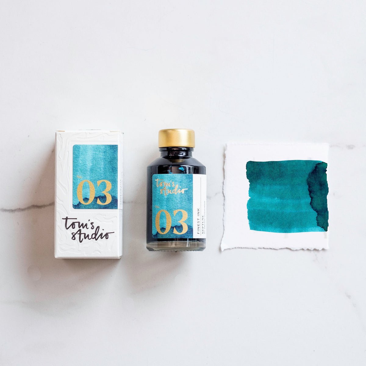 Tom's Studio Ink Bottles - 03 Neptune - 50ml - Pen Boutique Ltd