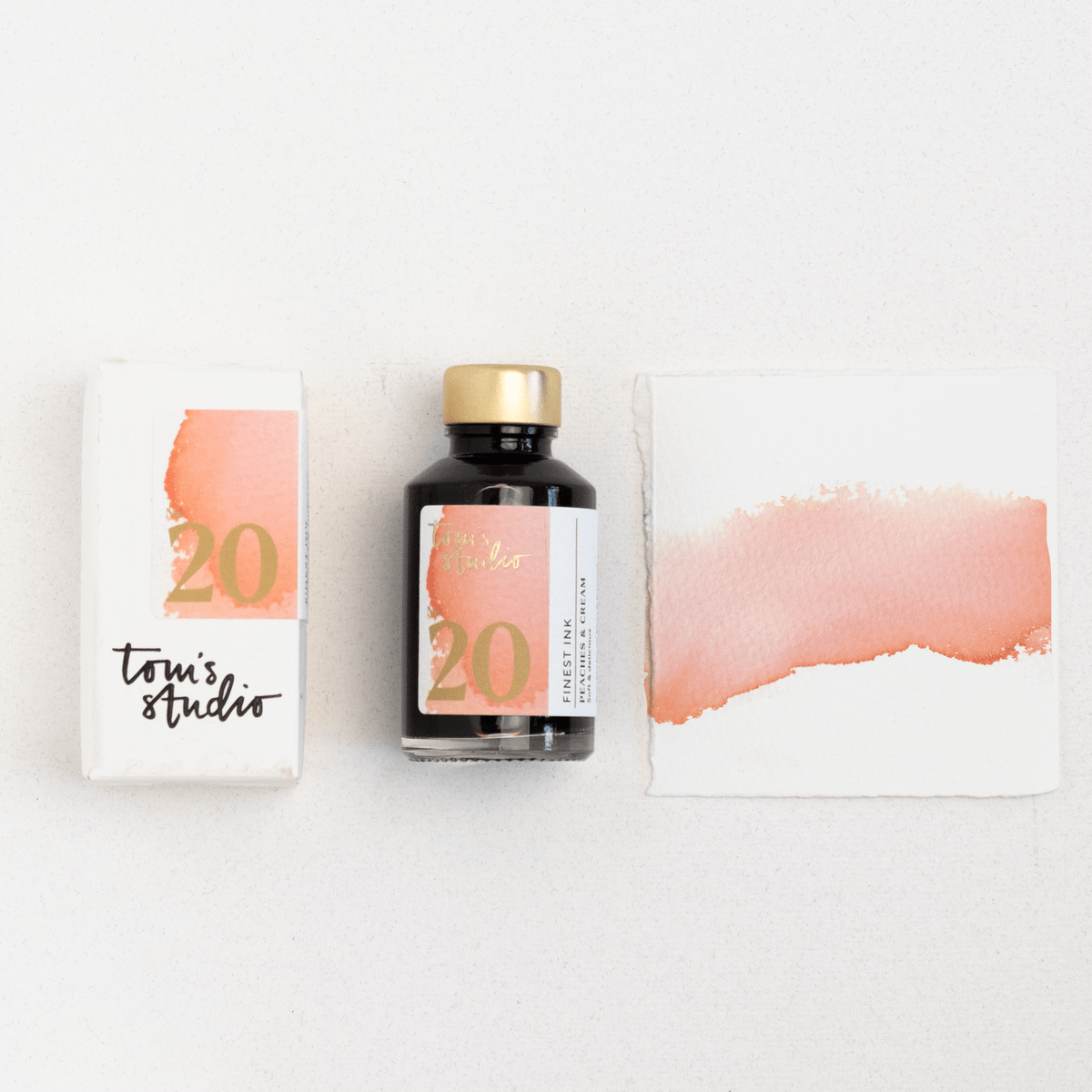 Tom's Studio Ink Bottles - 20 Peaches & Cream - 50ml - Pen Boutique Ltd