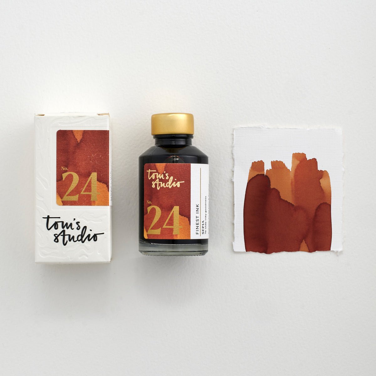 Tom's Studio Ink Bottles - 24 Sepia - 50ml - Pen Boutique Ltd