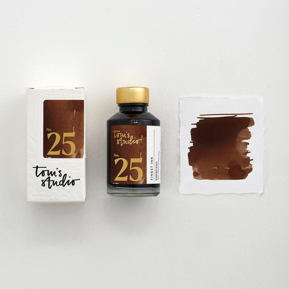 Tom's Studio Ink Bottles - 25 Espresso - 50ml - Pen Boutique Ltd