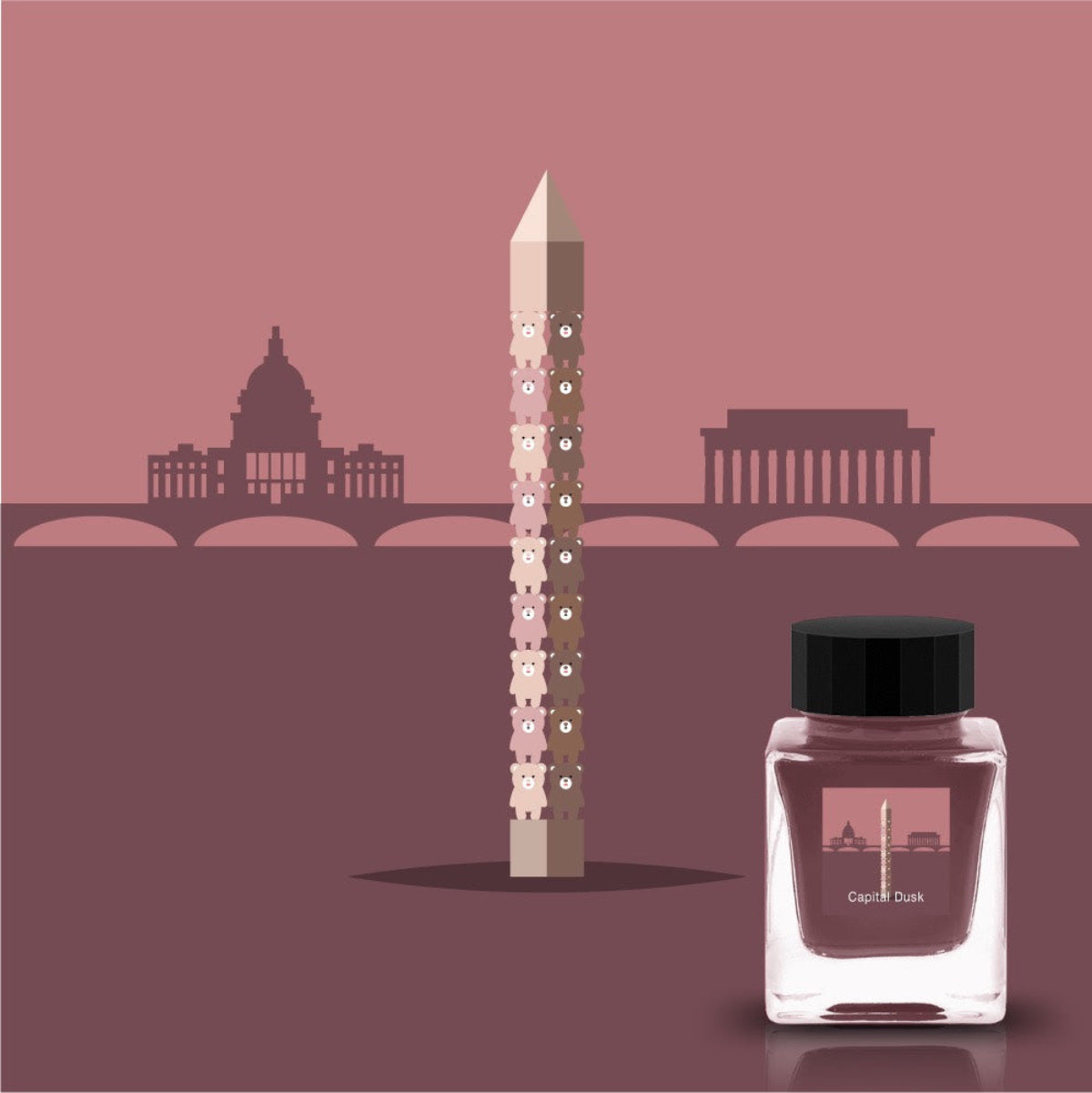 Tono & Lims Ink Bottle - Capital Dusk - 30ml (DC Pen Show Special 2026)-Pen Boutique Ltd