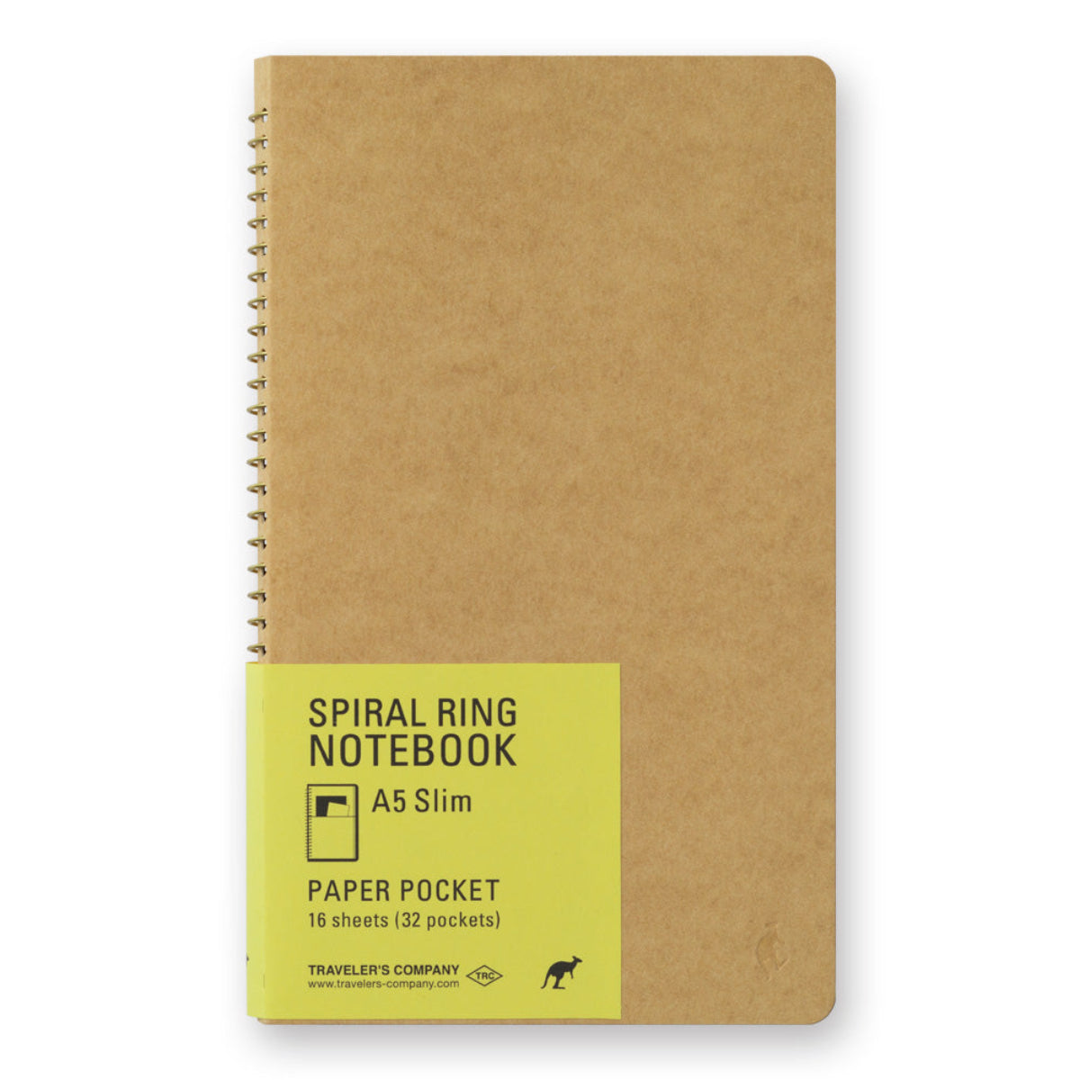 Traveler's Spiral Ring Notebook - A5 Paper Pocket - Slim-Pen Boutique Ltd