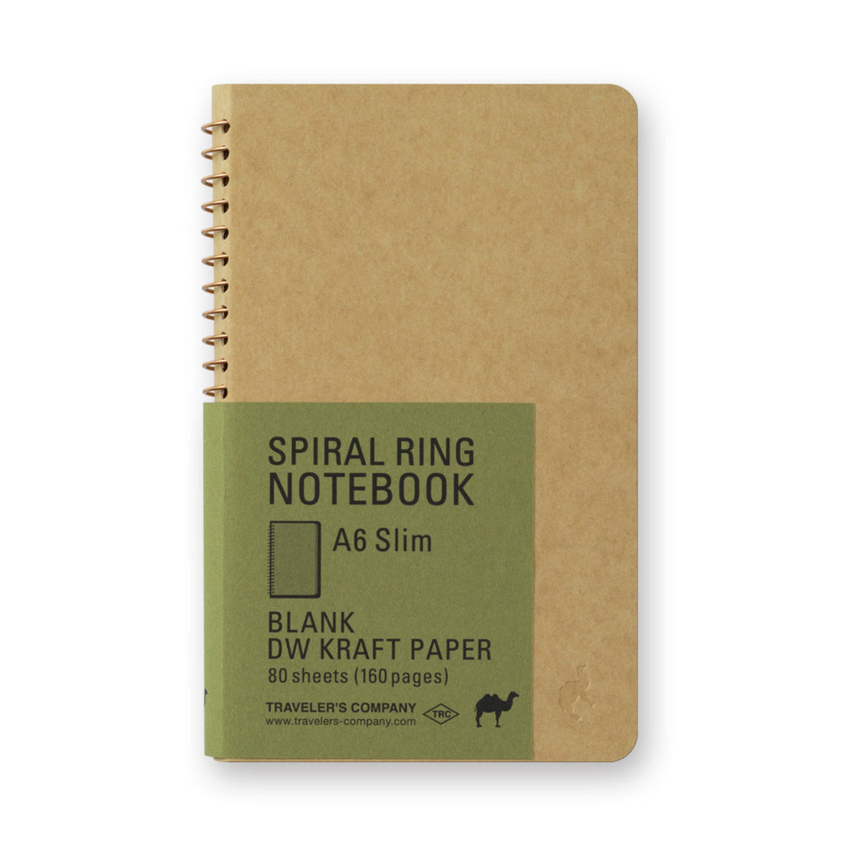 Traveler's Spiral Ring Notebook - A6 DW Kraft Paper - Slim-Pen Boutique Ltd