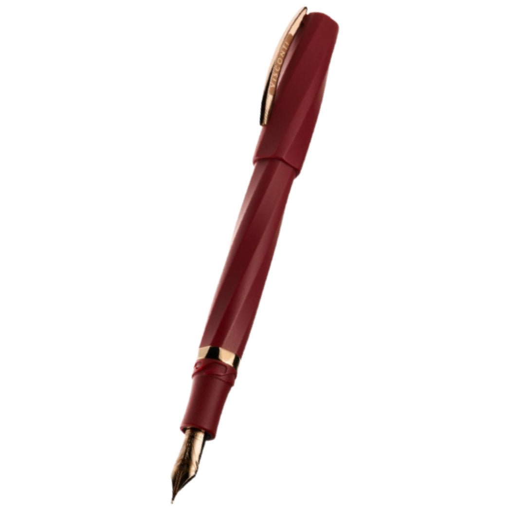 Visconti Divina Fountain Pen - Matte Bordeaux - 14k (Oversize) - Pen Boutique Ltd