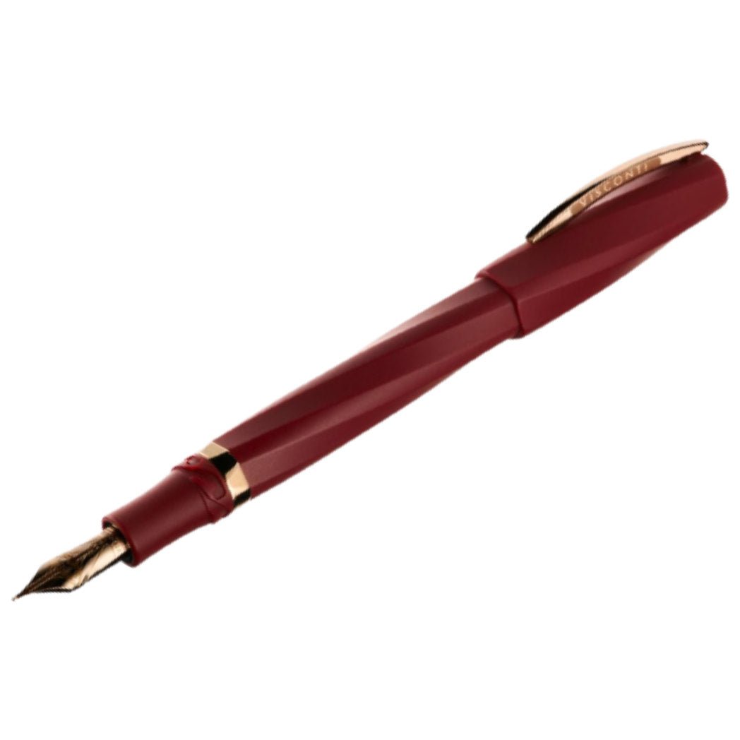 Visconti Divina Fountain Pen - Matte Bordeaux - 14k (Oversize) - Pen Boutique Ltd