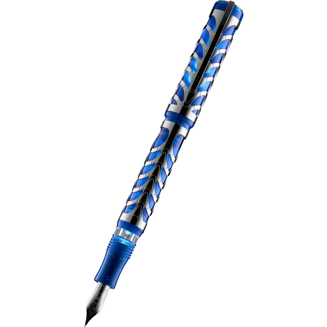 Visconti Skeleton Fountain Pen - Sapphire Blue - Oversize (Limited Edition) - Pen Boutique Ltd