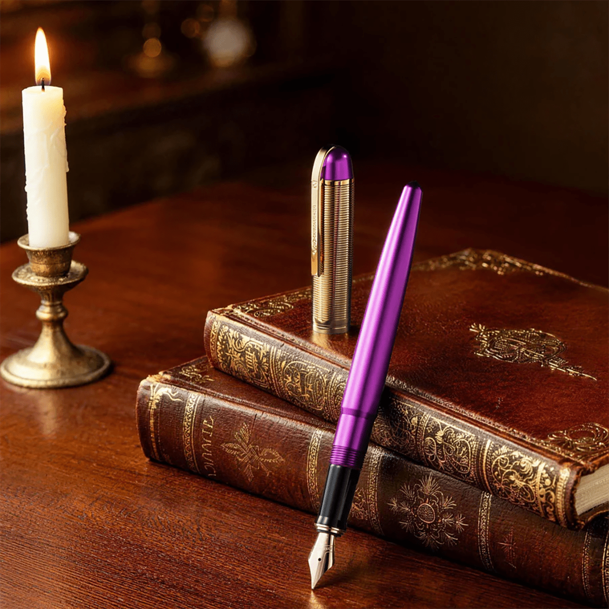 Wahl-Eversharp Skyline Fountain Pen - Royal Purple - Rose Gold Trim - Pen Boutique Ltd