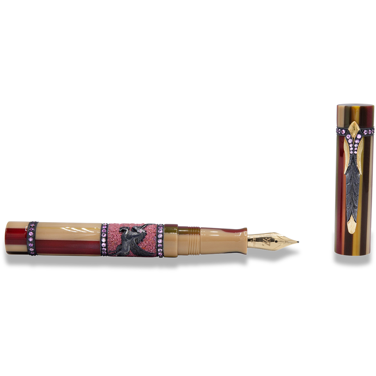 Zeki Karaca Jewellery Harman Fountain Pen - Black Horse (Limited Edition)-Pen Boutique Ltd