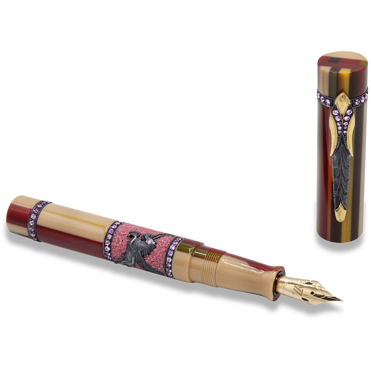 Zeki Karaca Jewellery Harman Fountain Pen - Black Horse (Limited Edition)-Pen Boutique Ltd