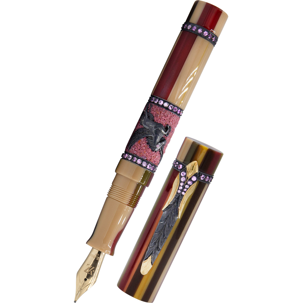 Zeki Karaca Jewellery Harman Fountain Pen - Black Horse (Limited Edition)-Pen Boutique Ltd