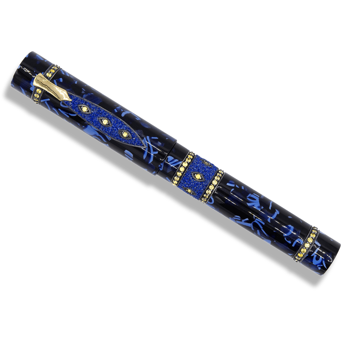 Zeki Karaca Jewellery Harman Fountain Pen - Dark Blue Sapphire (Limited Edition) - Pen Boutique Ltd