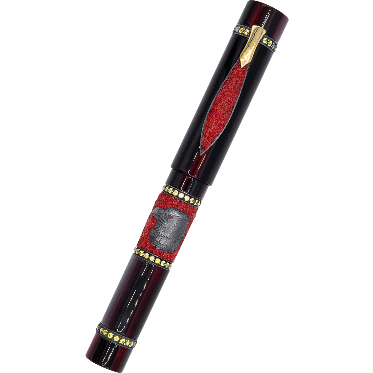 Zeki Karaca Jewellery Harman Fountain Pen - Black - Gold Trim