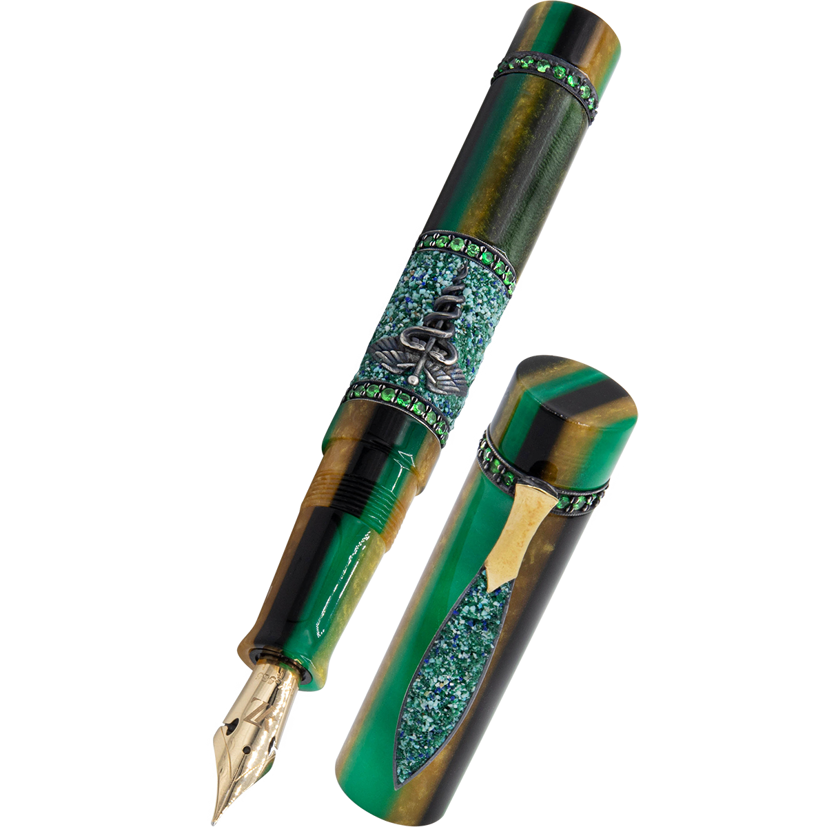 Zeki Karaca Jewellery Harman Fountain Pen - Emerald (Limited Edition)-Pen Boutique Ltd