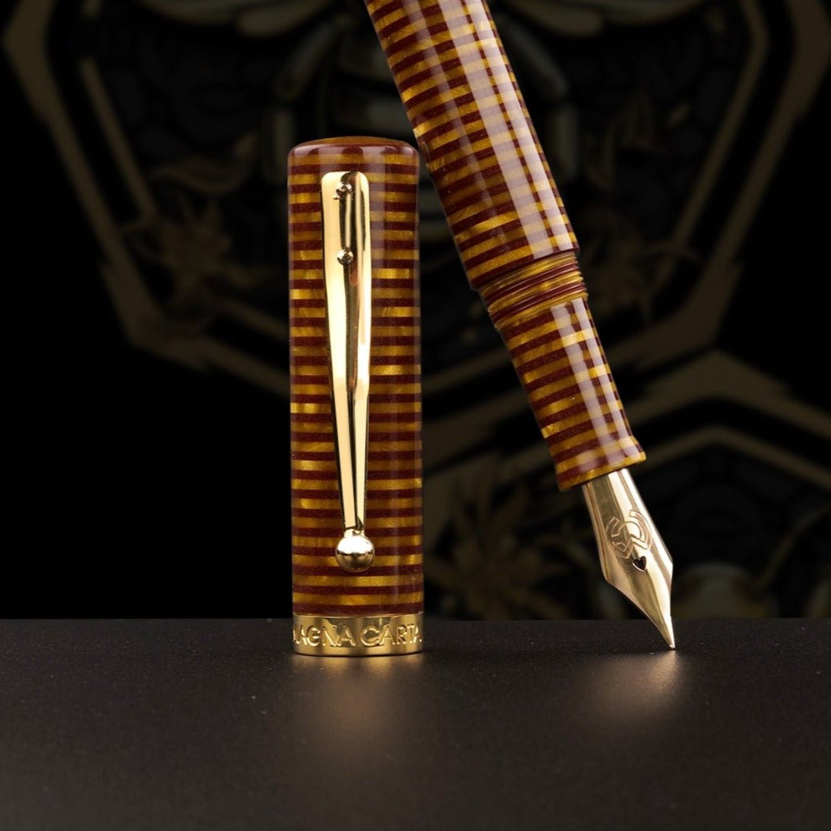 Magna Carta Mag 600 True Flex Fountain Pen - Bumblebee 14k gold nib - Pen Boutique Exclusive ( w/Free Yak Leather Pen Case) - Pen Boutique Ltd
