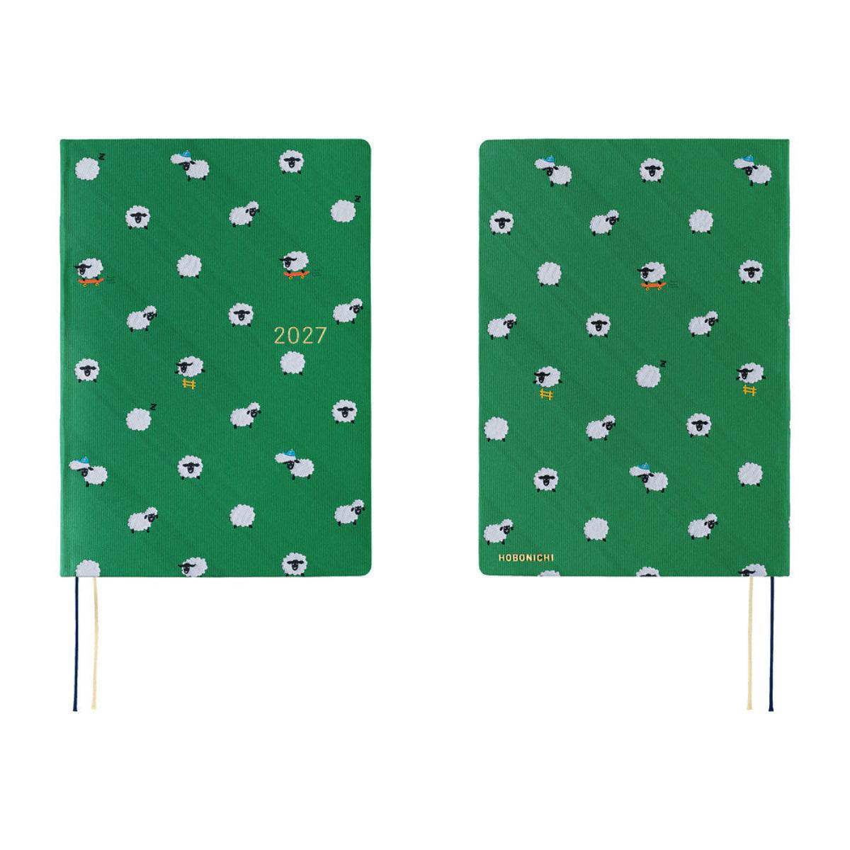 Hobonichi HON 2027 Light Hard Cover English Book - Bow & Tie: Sheep Sheep Sheep - A5 (Jan Start)-Pen Boutique Ltd
