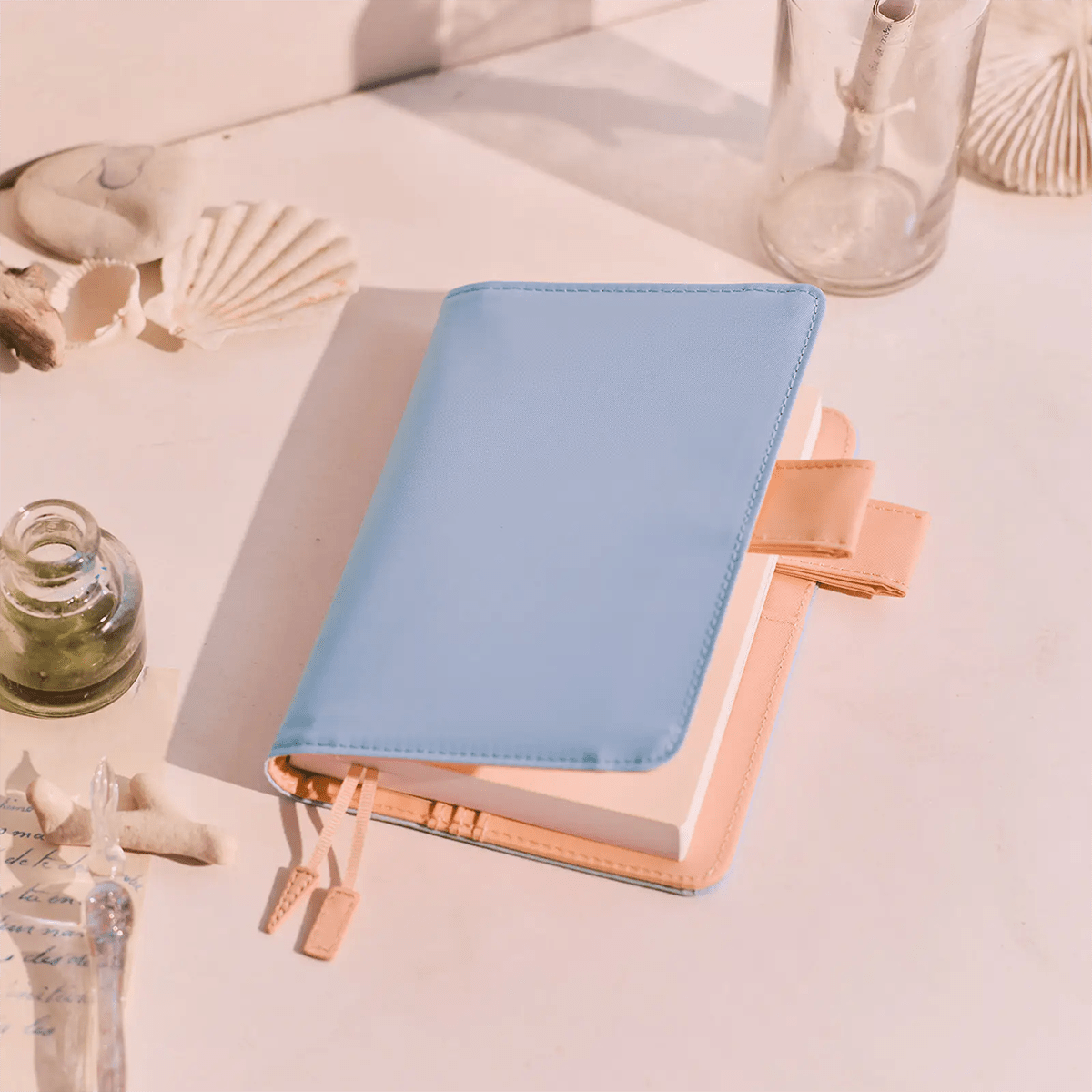 Hobonichi Japanese Book & Cover - Powder Blue Shell - A6 (April Start) - Pen Boutique Ltd