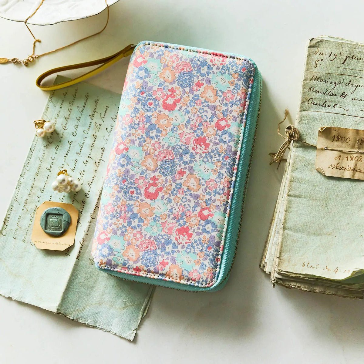 Hobonichi Cousin Japanese Book & Cover - Liberty Fabrics: Michelle - Tall and Slim - Pen Boutique Ltd