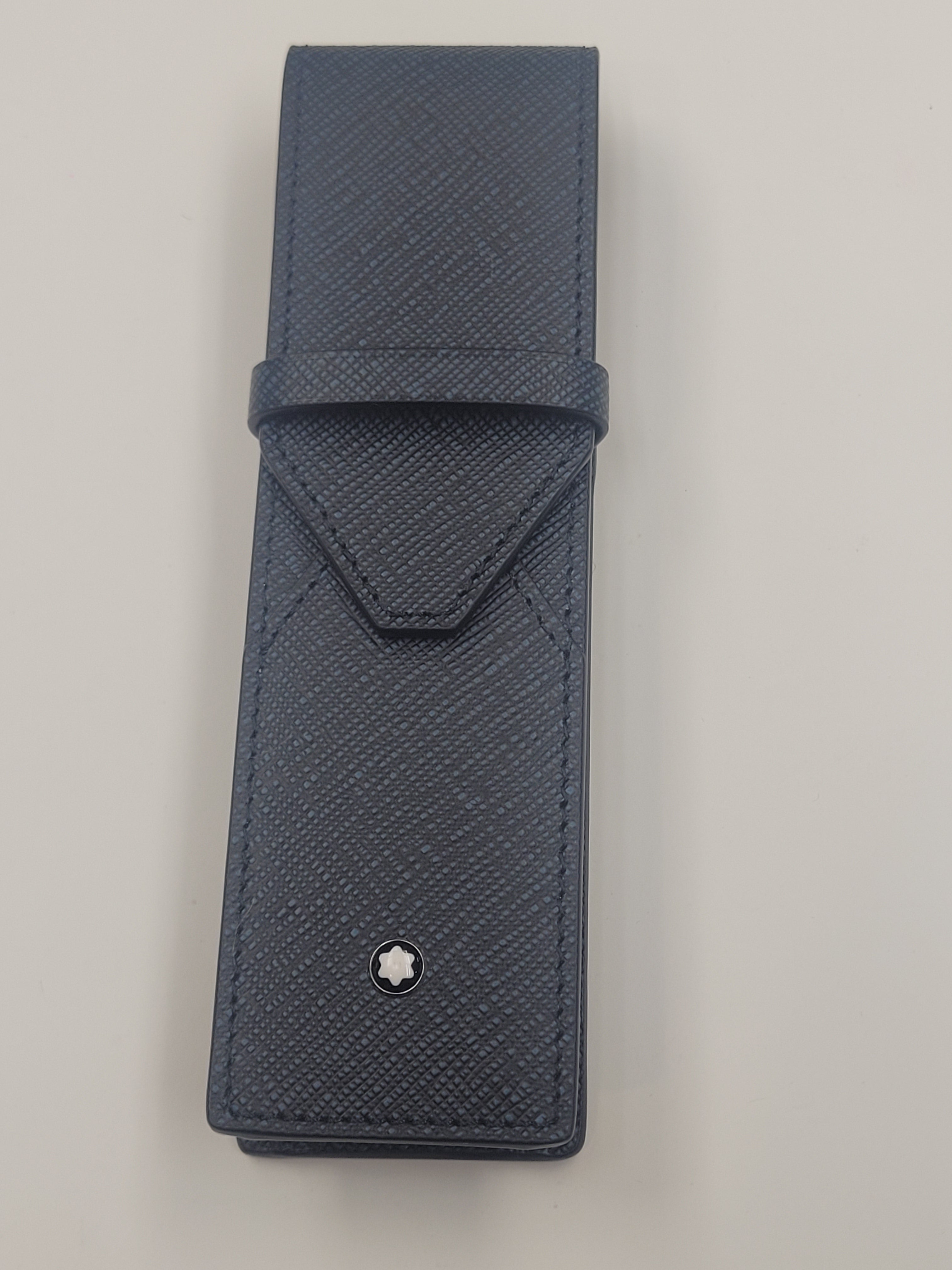 Montblanc Sartorial 2 Pen Pouch - Tweed Blue - Pen Boutique Ltd