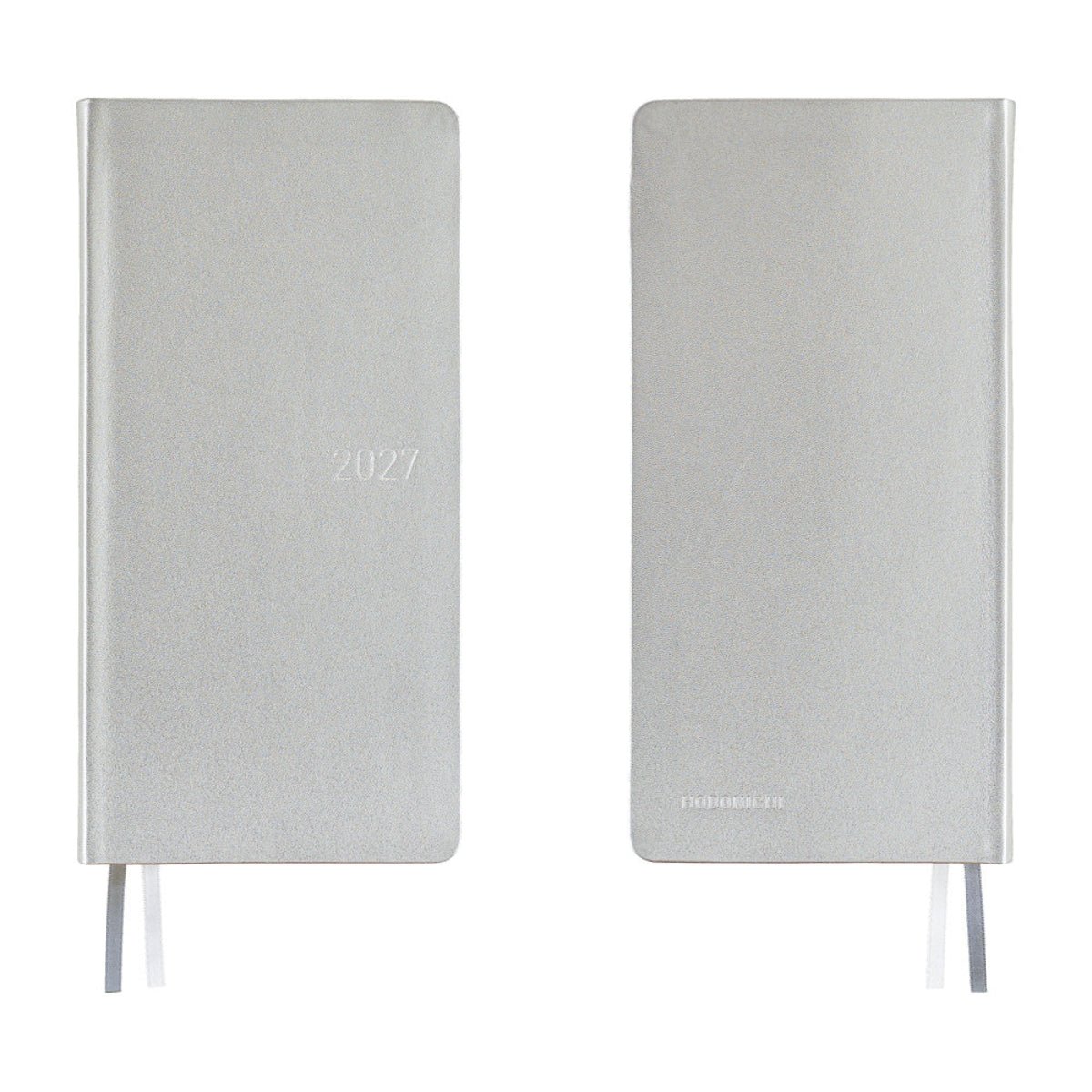 Hobonichi 2027 Light Hardcover English Book - Leather: Noble Silver - Tall & Slim (Weeks - January Start) - Pen Boutique Ltd