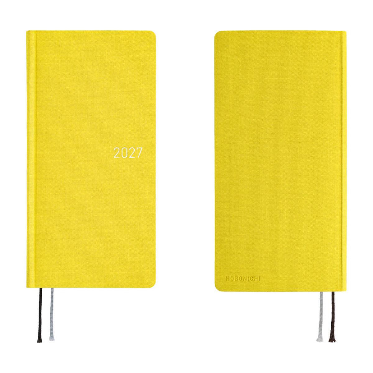 Hobonichi 2027 Mega Light Hard Cover English Book - Colors: Canaria Yellow -Tall & Slim (Weeks - January Start)-Pen Boutique Ltd