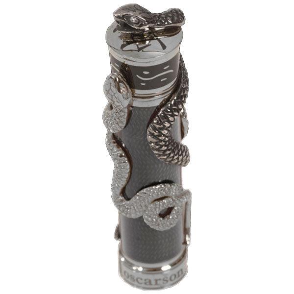 David Oscarson Black Water Snake Rollerball Pen - Translucent Grey and Opaque Black Hard Enamel - Pen Boutique Ltd