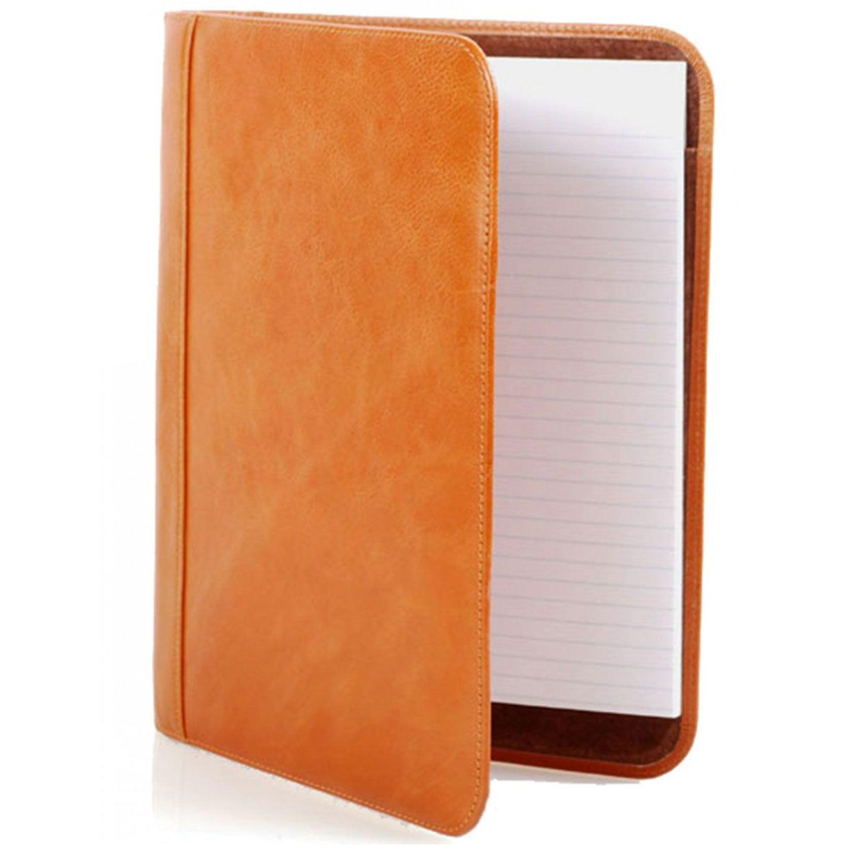 Aston Leather Writing Pad Tan Portfolio - Pen Boutique Ltd