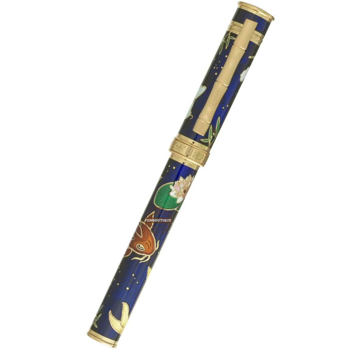 David Oscarson Koi Rollerball Pen - Sapphire Blue-Pen Boutique Ltd