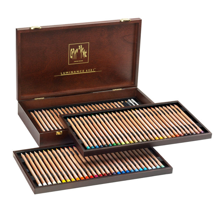 On Sale: Caran d'Ache Wooden Box - Luminance 6901 (76 Pencils Set) - Pen Boutique Ltd