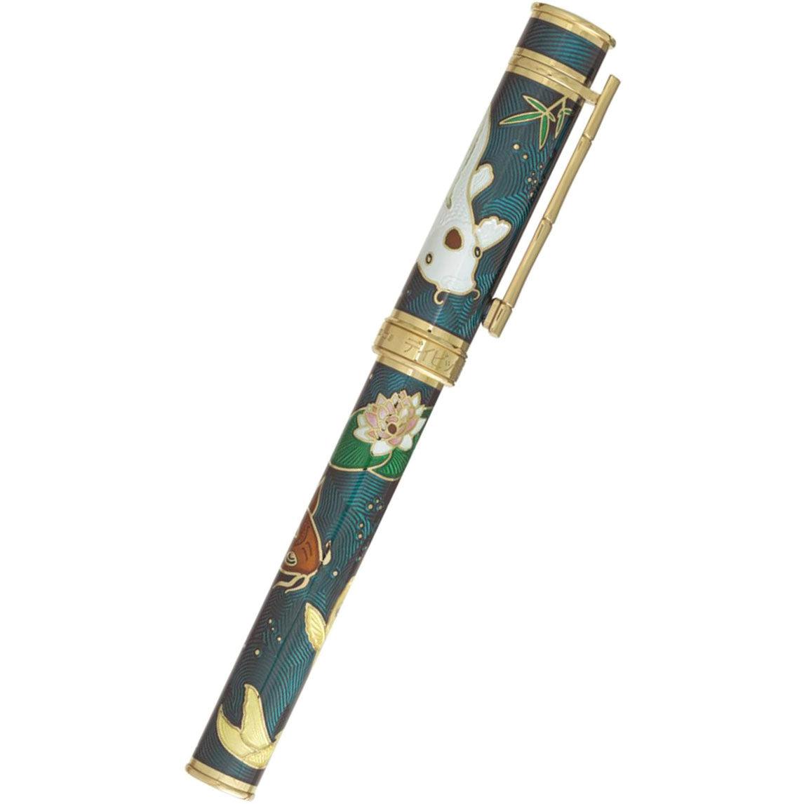 David Oscarson Koi Rollerball Pen - Teal - Pen Boutique Ltd