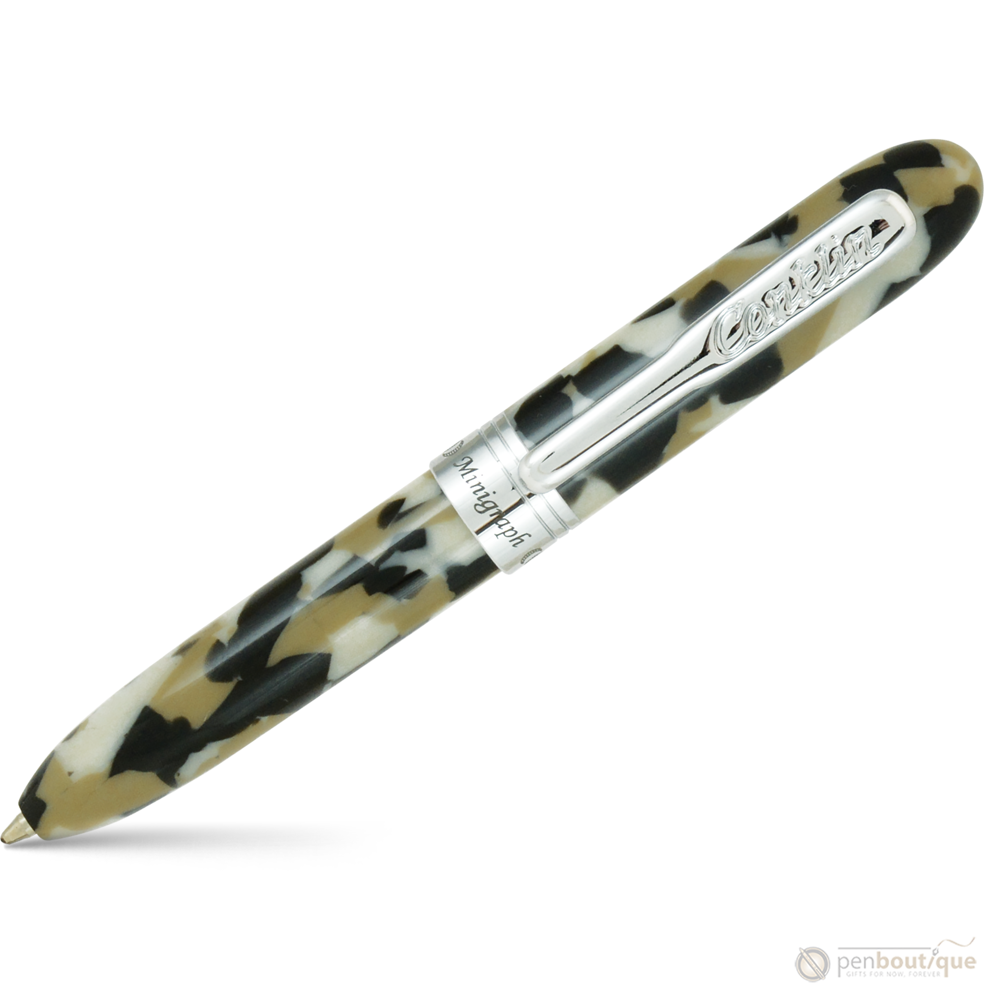 Conklin Minigraph Ballpoint Pen - White Satin - Pen Boutique Ltd