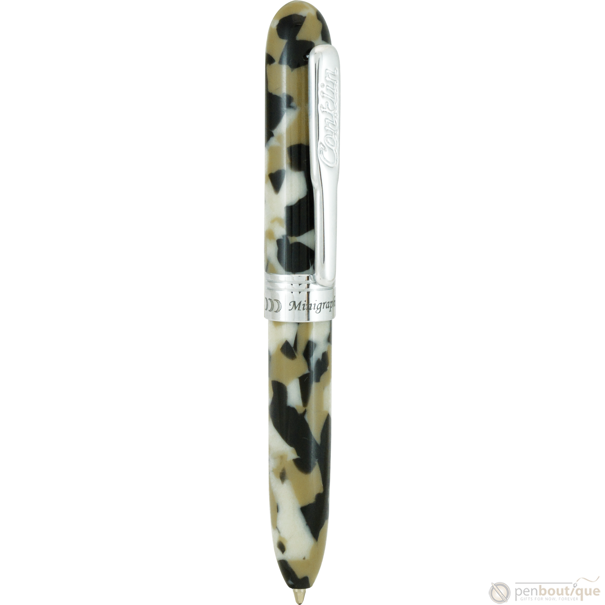 Conklin Minigraph Ballpoint Pen - White Satin - Pen Boutique Ltd